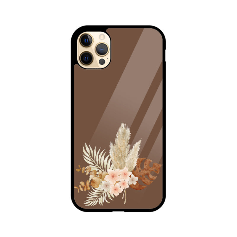 Floral Art Brown and pastel shades Phone Case