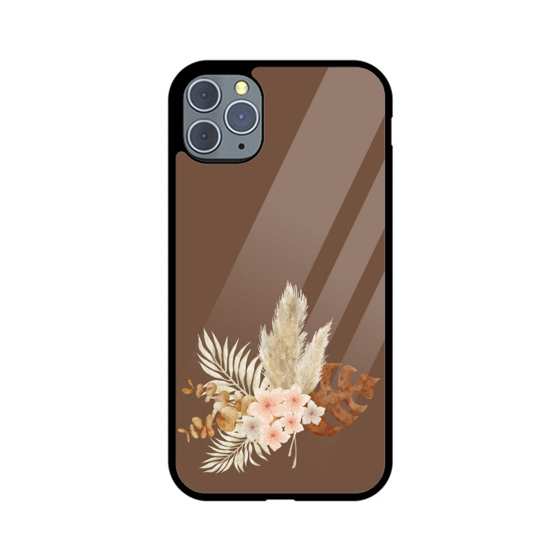 Floral Art Brown and pastel shades Phone Case