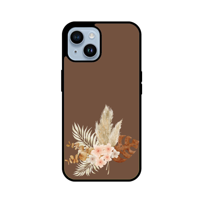 Floral Art Brown and pastel shades Phone Case
