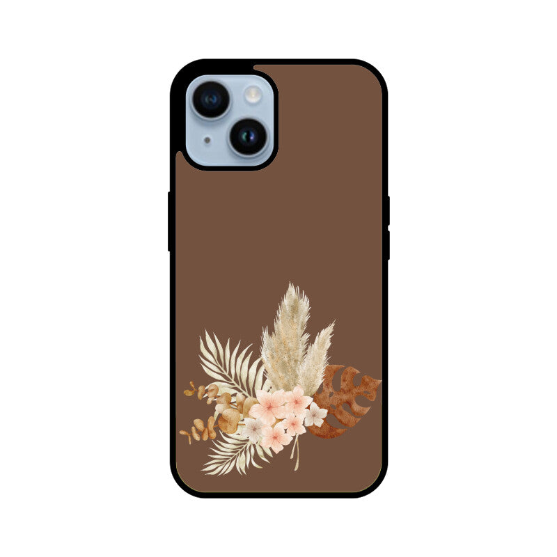 Floral Art Brown and pastel shades Phone Case