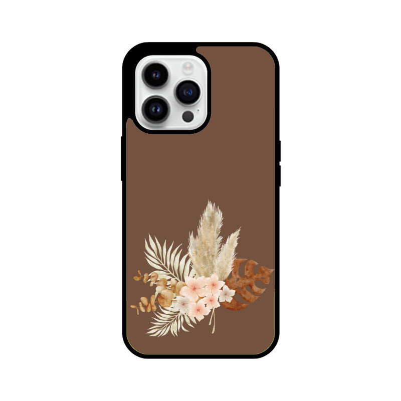 Floral Art Brown and pastel shades Phone Case