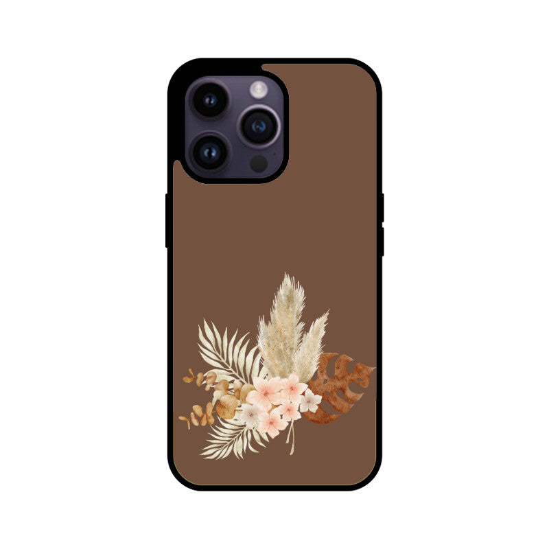 Floral Art Brown and pastel shades Phone Case