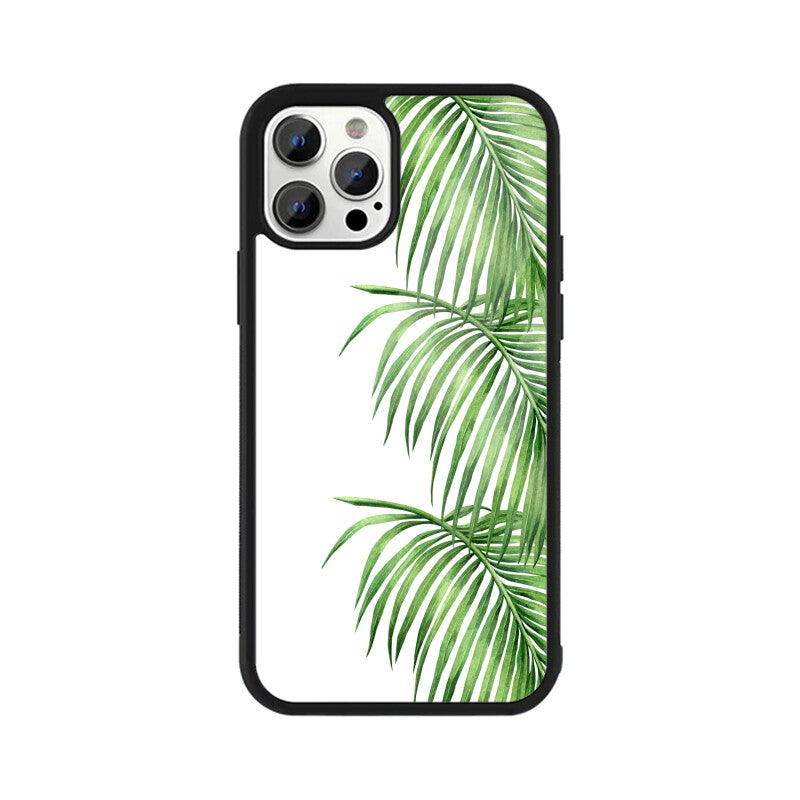 orest Theme Whiet and Green Mobile Case