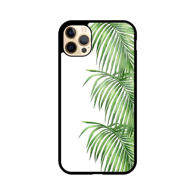 orest Theme Whiet and Green Mobile Case