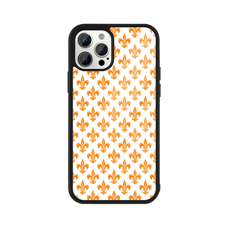 Classic Traditional Patterns in Orange and White Phone Case