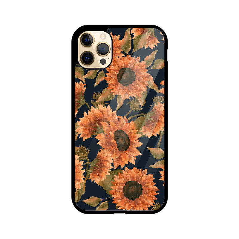 Orange Sunflowers Pattern Phone Case
