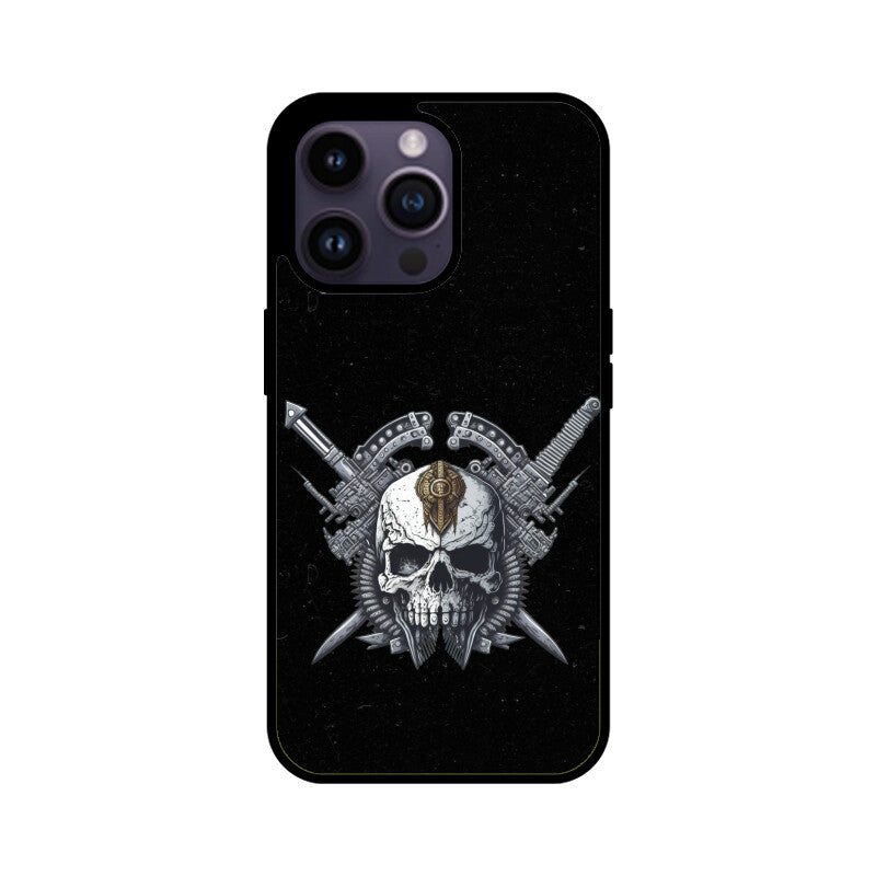 Black & White Cyberpunk Skull Phone Case – Print Vogue Studio Black & White Cyberpunk Skull Phone Case – Print Vogue Studio