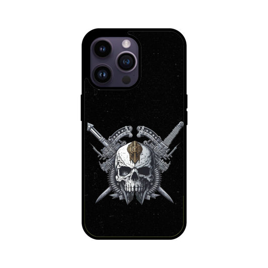 Black & White Cyberpunk Skull Phone Case