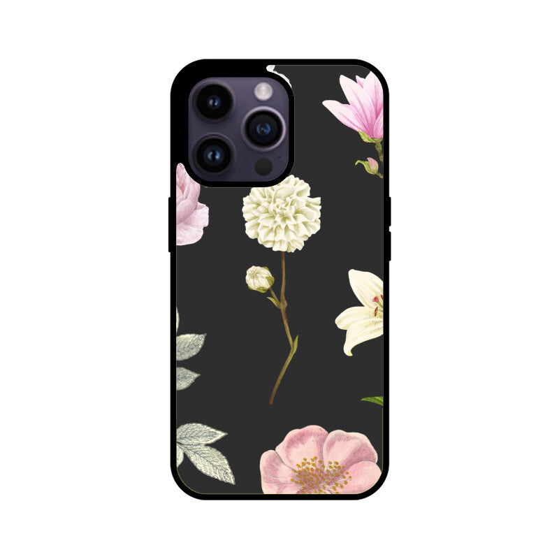 Black Pink Floral Vintage Flowers Phone Case
