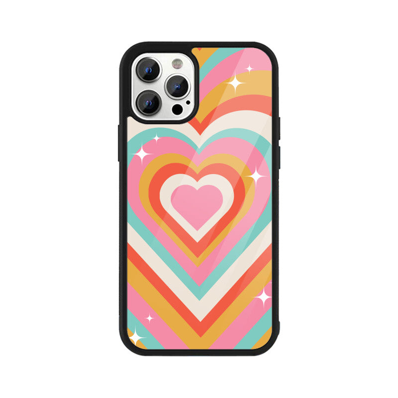 Retro groovy Heart Phone Case