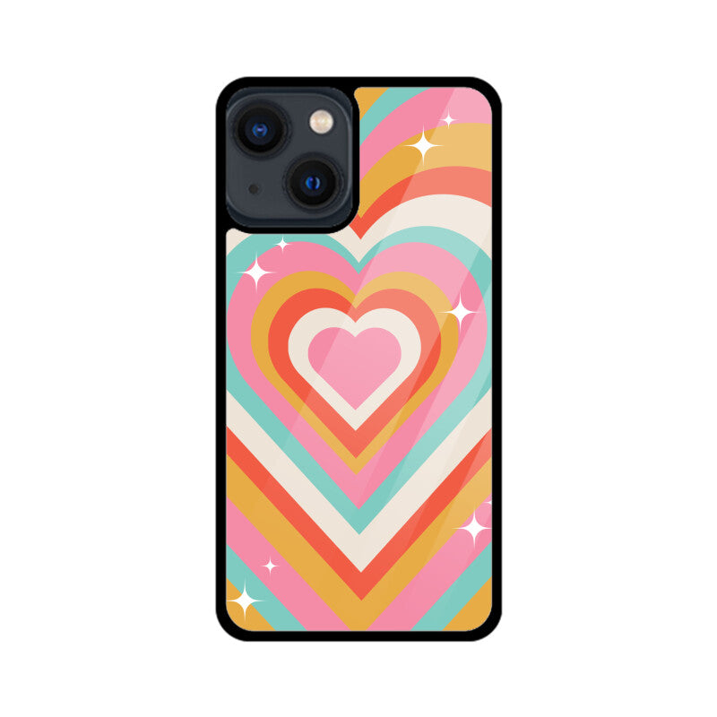 Retro groovy Heart Phone Case