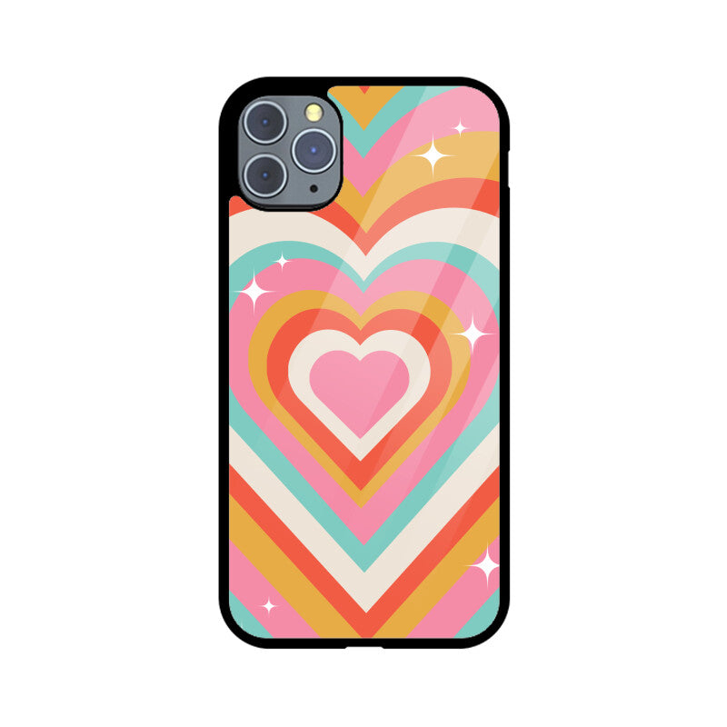 Retro groovy Heart Phone Case