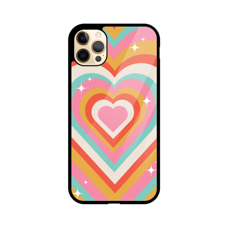 Retro groovy Heart Phone Case