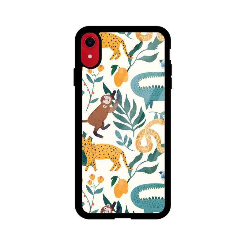 Green and Orange Animals Pattern Seamless Background Phone Case