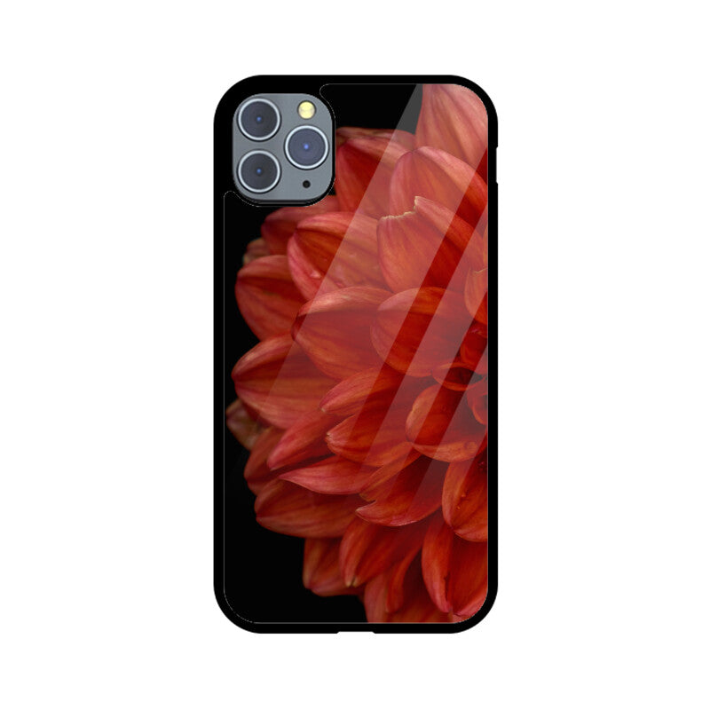 Red and Black Minimalist Flower Phone Case