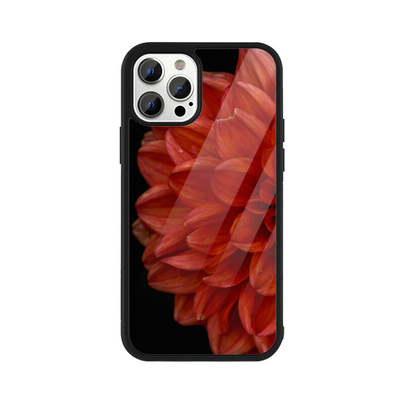 Red and Black Minimalist Flower Phone Case