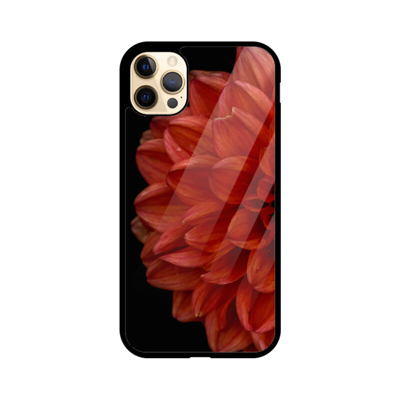Red and Black Minimalist Flower Phone Case