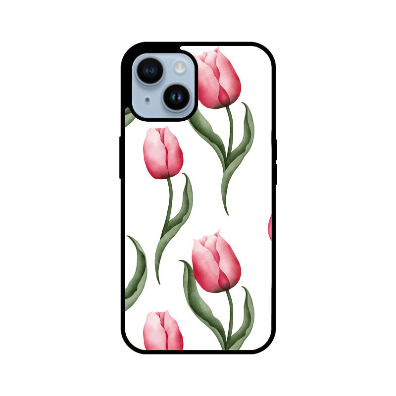 White and red Tulip Phone Case