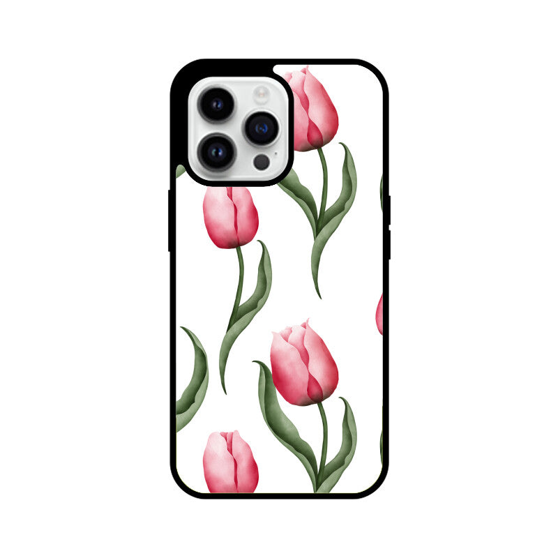 White and red Tulip Phone Case