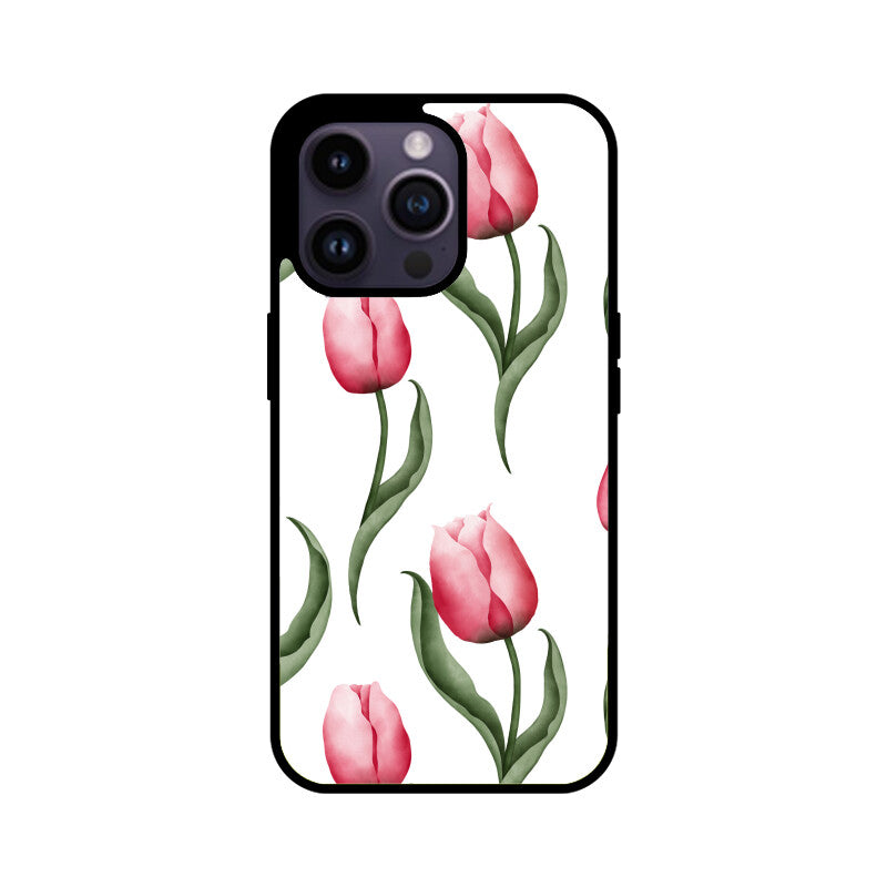 White and red Tulip Phone Case