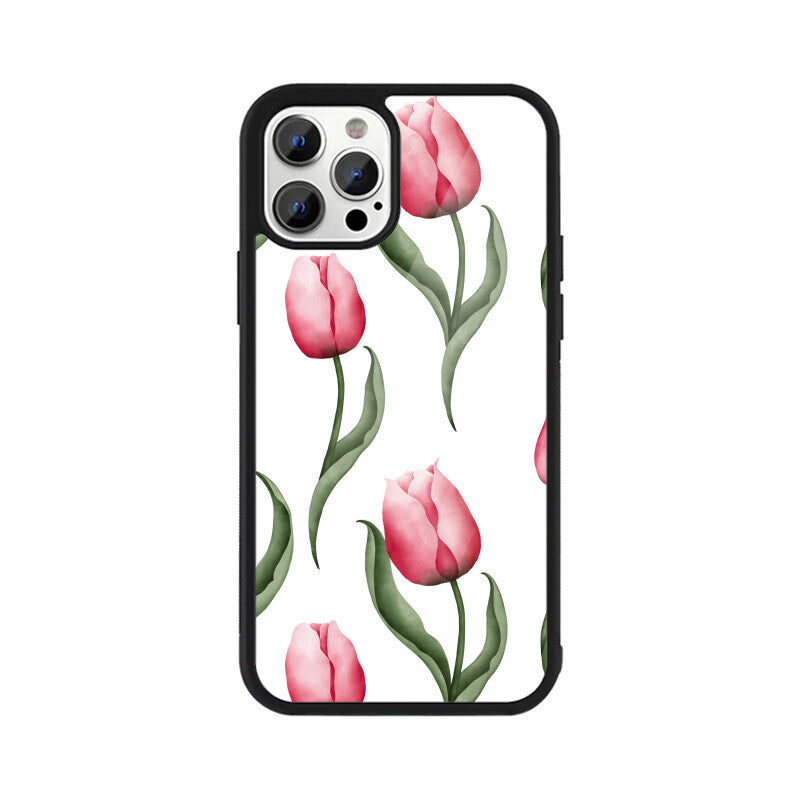 White and red Tulip Phone Case