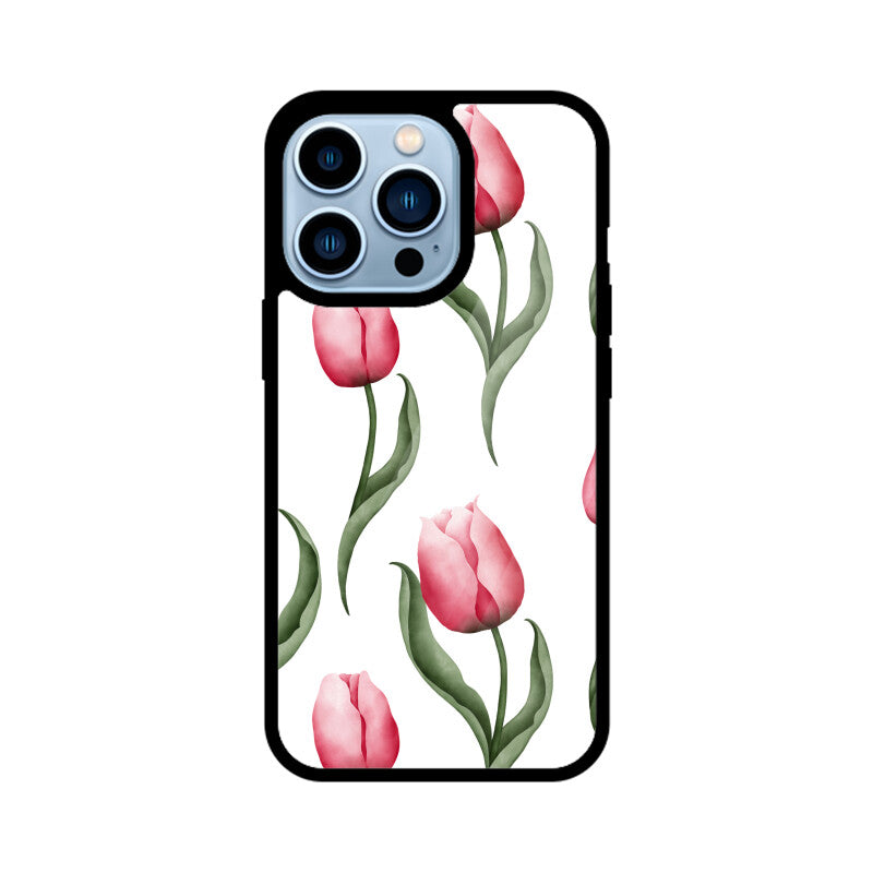 White and red Tulip Phone Case