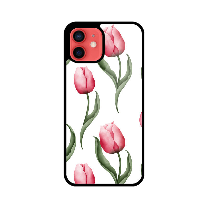 White and red Tulip Phone Case