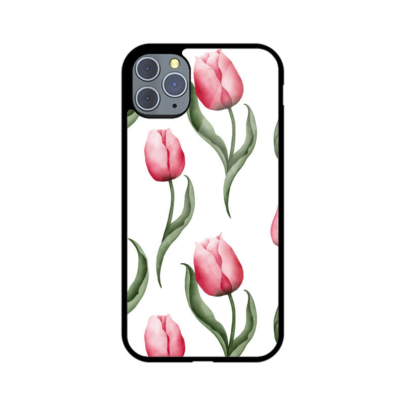 White and red Tulip Phone Case