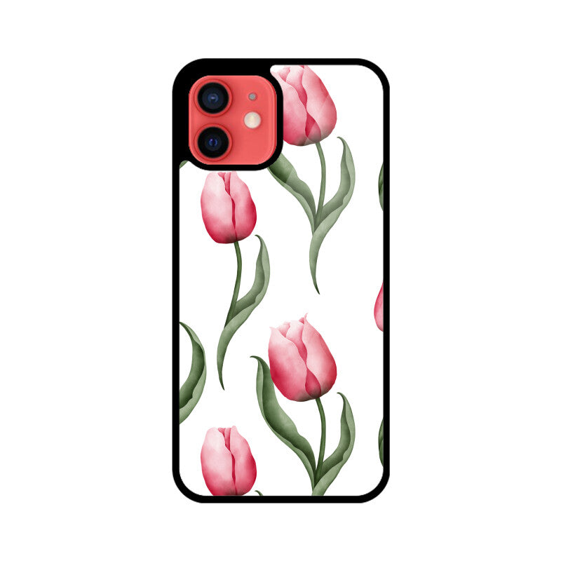 White and red Tulip Phone Case