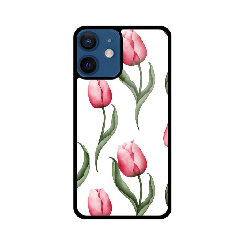 White and red Tulip Phone Case
