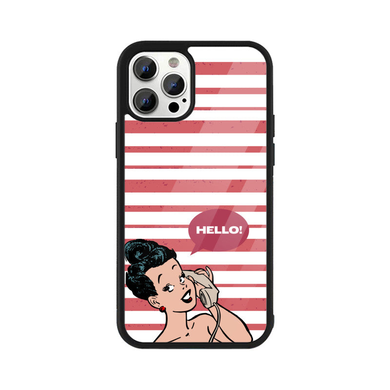 Red and White with Pinup Retro Phone Case