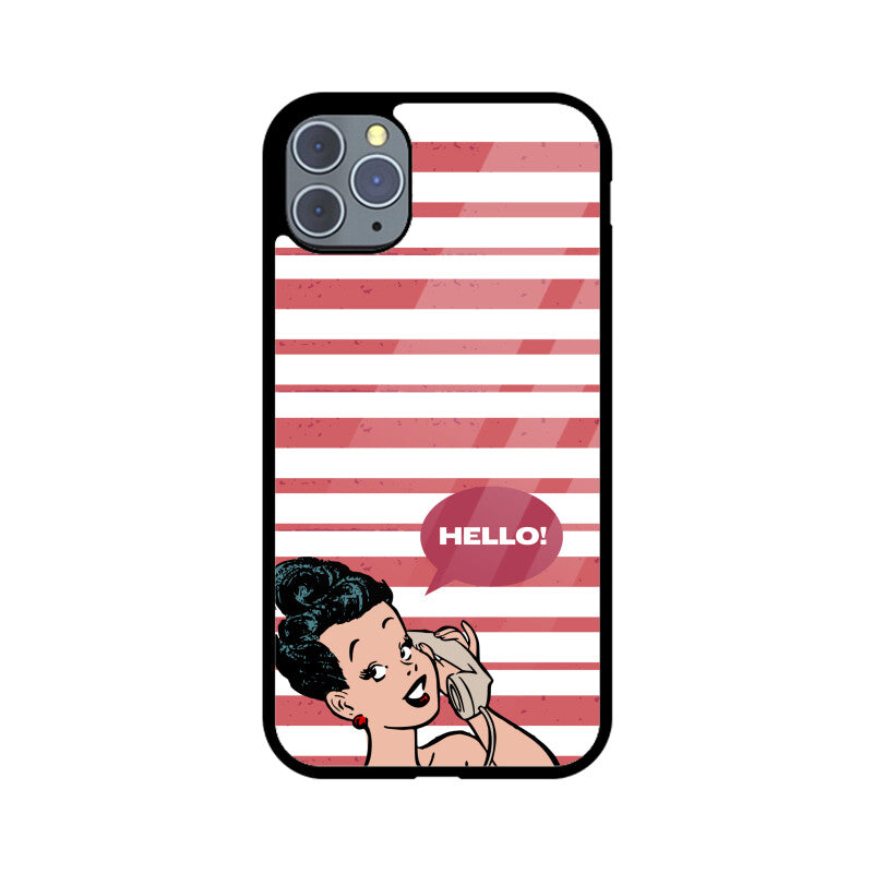 Red and White with Pinup Retro Phone Case