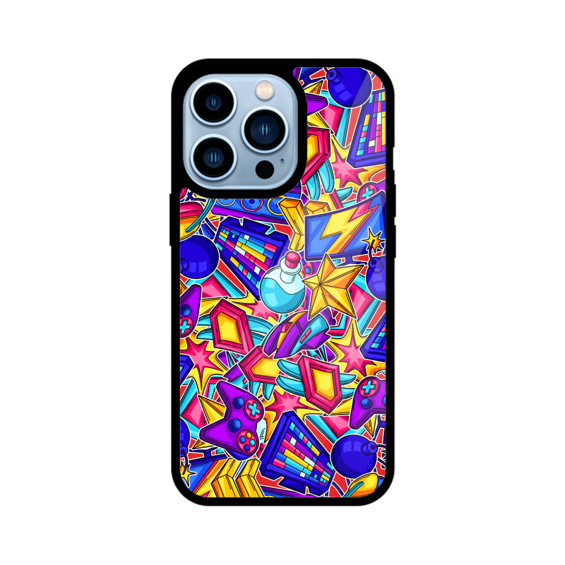 Colorful Gaming Equipment Neon Phone Case