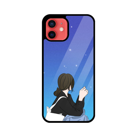 Night Sky Anime Girl Phone Case