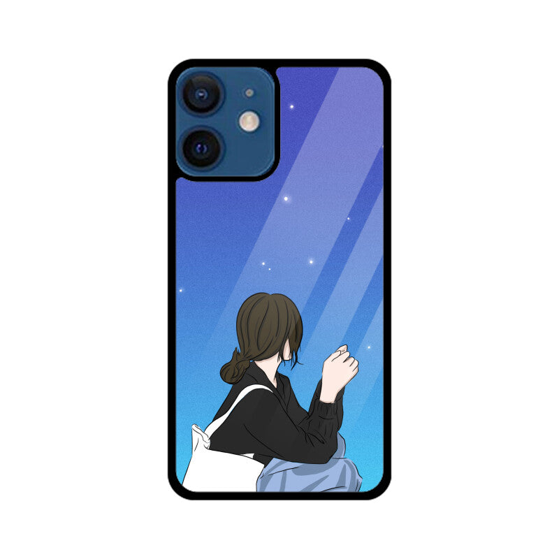 Night Sky Anime Girl Phone Case