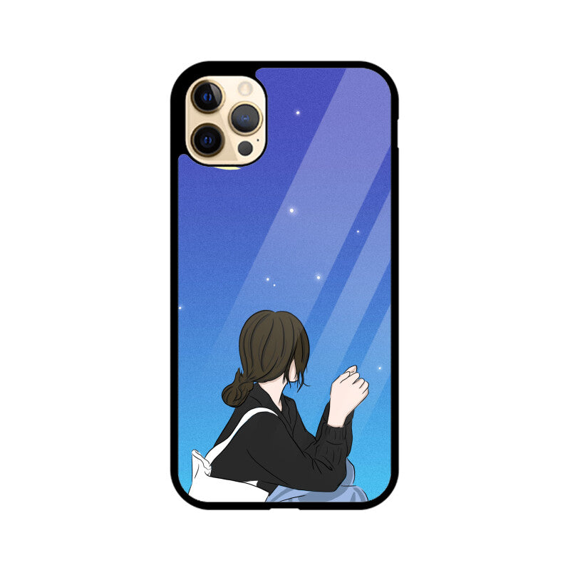 Night Sky Anime Girl Phone Case