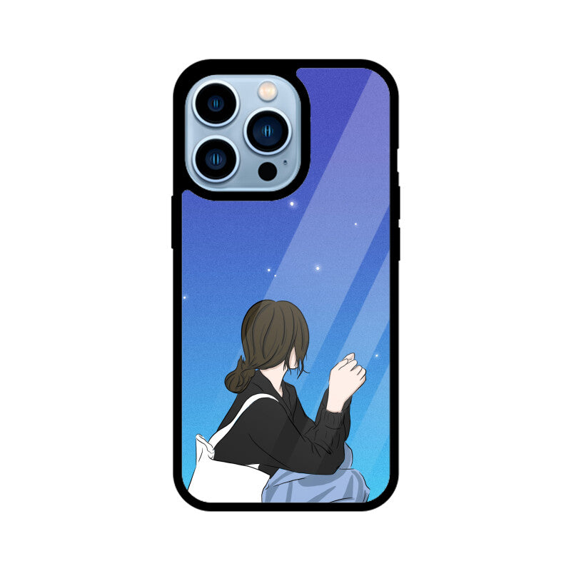 Night Sky Anime Girl Phone Case