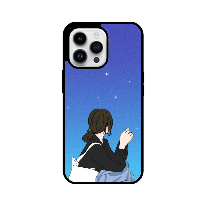 Night Sky Anime Girl Phone Case