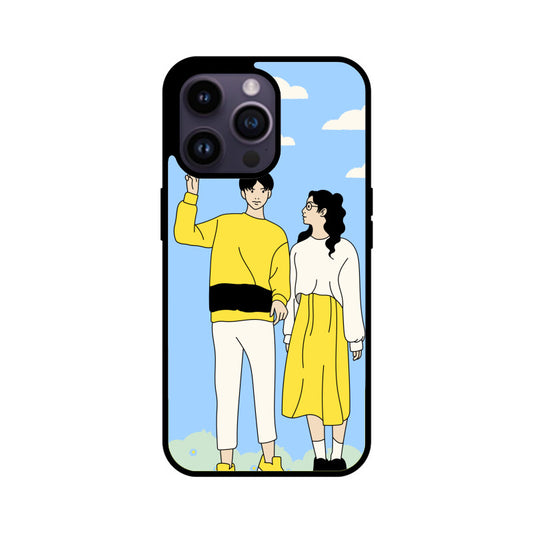 Illustrated Couple Love Phone Case