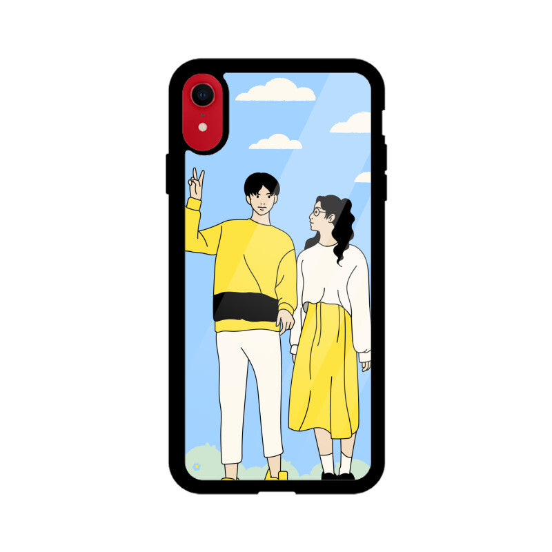 Illustrated Couple Love Phone Case