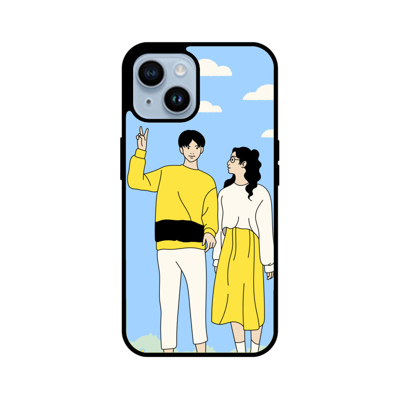 Illustrated Couple Love Phone Case