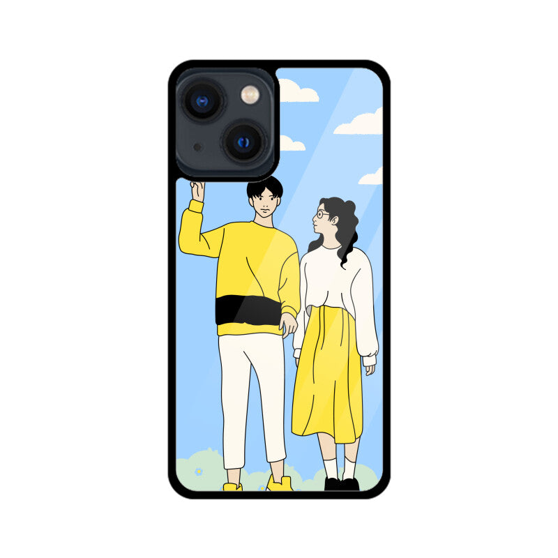 Illustrated Couple Love Phone Case