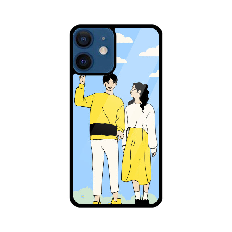 Illustrated Couple Love Phone Case