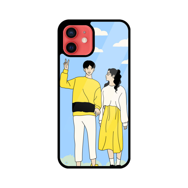 Illustrated Couple Love Phone Case