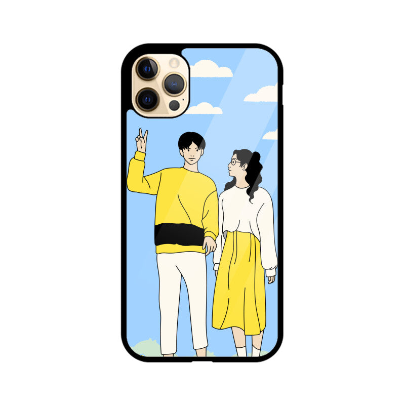 Illustrated Couple Love Phone Case