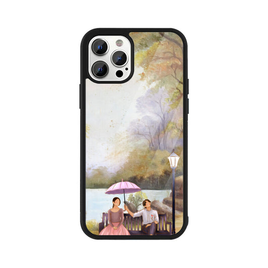 Green Sky Blue Lady and Man Phone Case