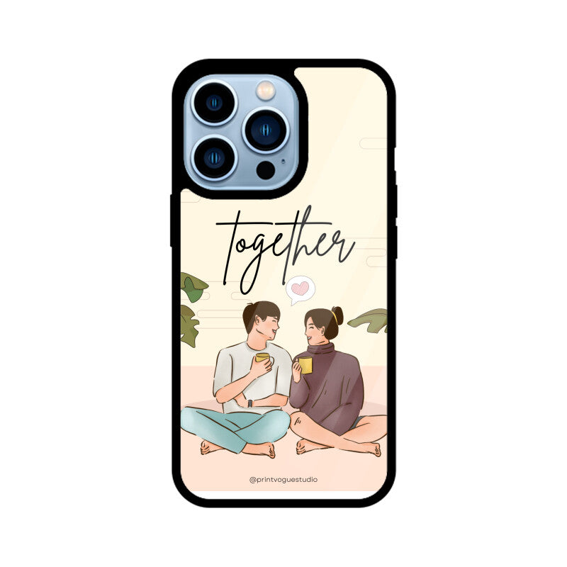 Ivory And Soft Pink Aesthetic Cute Couple Phone Case