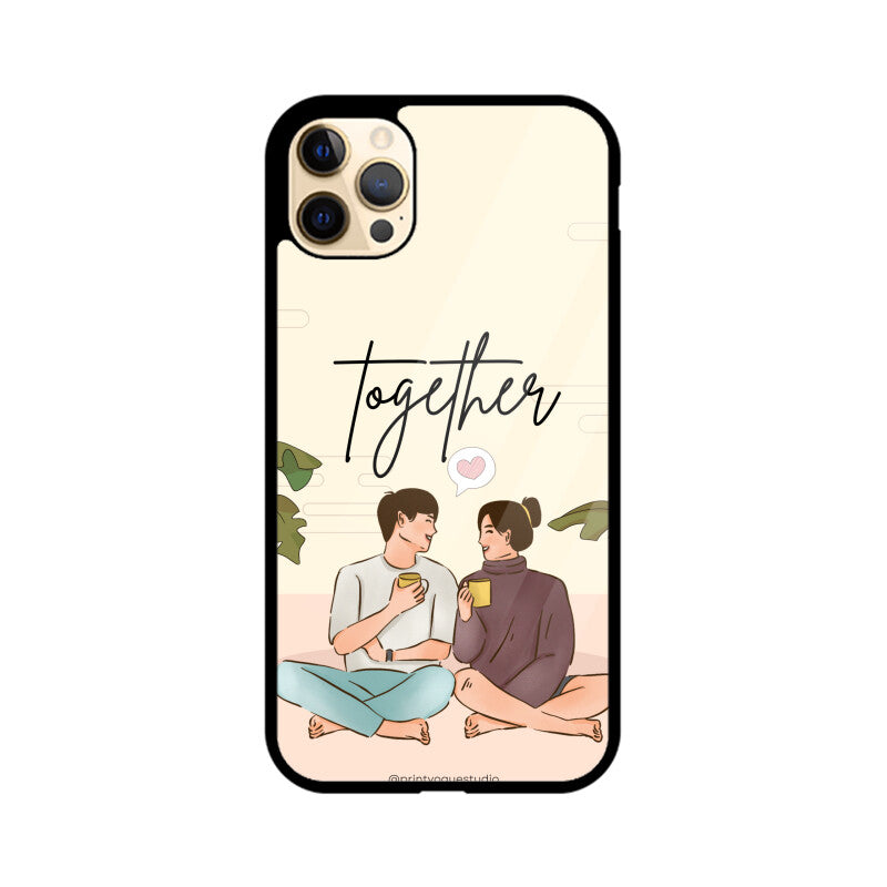 Ivory And Soft Pink Aesthetic Cute Couple Phone Case