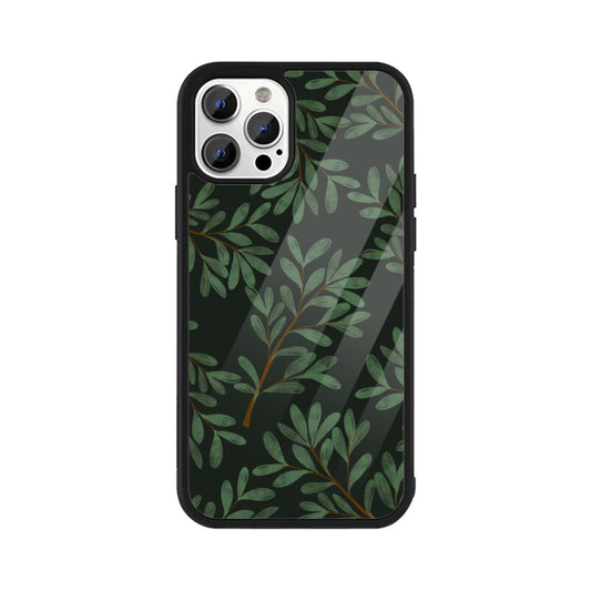 Dark Green Leaves Phone Case