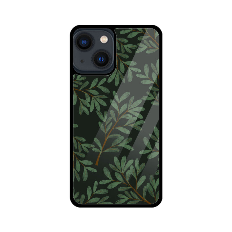 Dark Green Leaves Phone Case